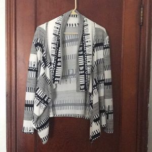 Blue and White Cardigan